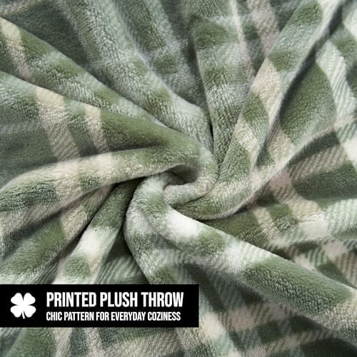 Lucky Brand Camper Plaid Olive Green 50"x70" Cozy Plush Blanket - Premium Microfiber Throw for Luxurious Comfort and Style - Image 3