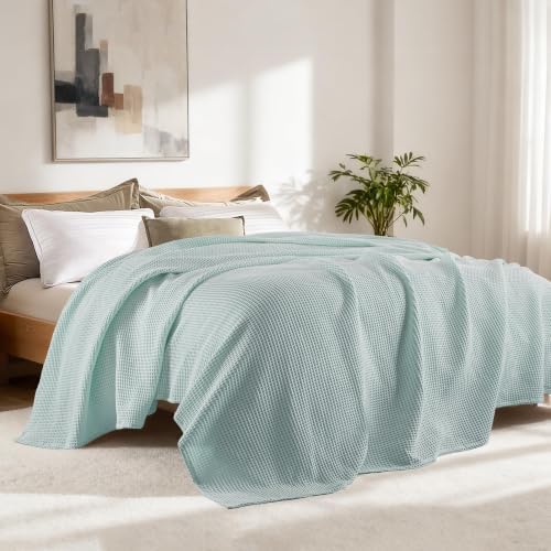 Exclusivo Mezcla 100% Cotton Breathable Waffle Blanket Twin Size, 60"x80" - Image 5