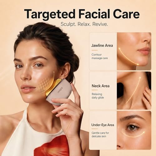 ZDEER GS5 Electric Heated Gua Sha Kit, Red Light Face Massager Tool, Pink - Image 3