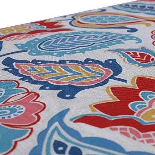 Pillow Perfect Bright Floral Indoor/Outdoor Accent Throw Pillow, Plush Fill, Weather, and Fade Resistant, Large Throw - 18.5" x 18.5", Blue/Red Moroccan Flowers, 2 Count - Image 3