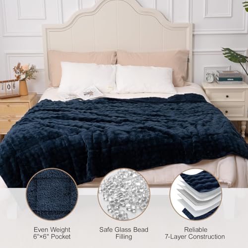Cottonblue Weighted Blanket 20lbs for Adults Queen Size 60"x80" Soft Fleece - Image 4