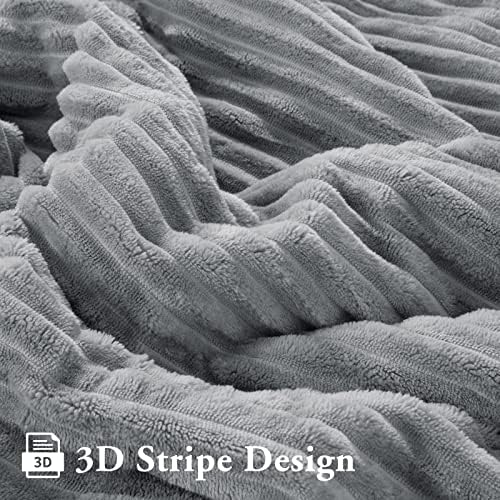 LBRO2M Sherpa Fleece Bed Blanket Super Soft Plush Warm Throw Twin 65"X90" - Image 5