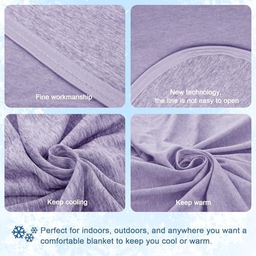 CHOSHOME Cooling Blanket for Hot Sleepers Lightweight Summer Cold Thin Blankets for Sleeping, Hot Flashes Night Sweats, Soft Blanket for Bed, Throw Size, Purple - Image 5
