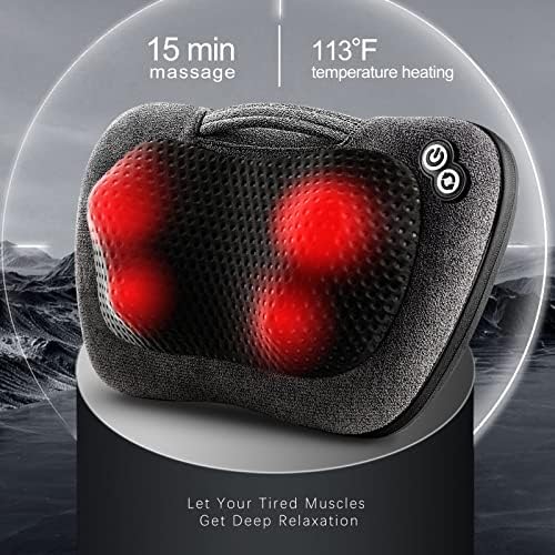 VIKTOR JURGEN Back Massager, Neck Massager with Heat, Massage Pillow Gifts for Men & Women, Electric Shiatsu Back Massager, Deep Kneading Shoulder Massager for Full Body Muscle,Massage at Home, Car - Image 5