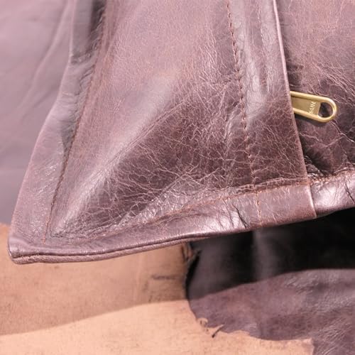 LL LEATHER LOVERS 100% Lambskin Leather Pillow Cover - Sofa Cushion Case - Decorative Throw Covers for Living Room & Bedroom, Dark Brown Crunch Box Pack of 1-20X28 Inch - Image 5