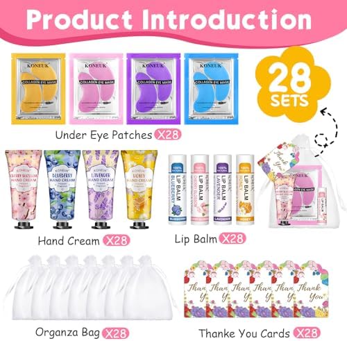 84 Pcs Bulk Gifts, Under Eye Patches, Hand Creams Bulk & Lip Balms Bulk - Image 2