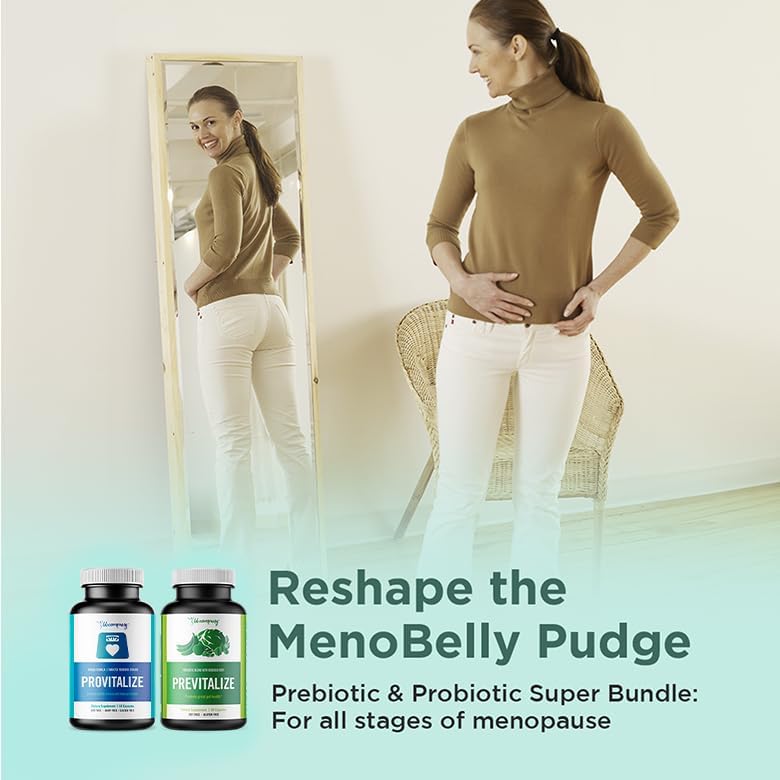 BB Company Slim Gut Bundle | Menopause Prebiotics and Probiotics for Women | Gut Vitamins for Digestive Health | Supports Joint Health & Sexy Midsection | Provitalize & Previtalize | 30 Day Supply - Image 2