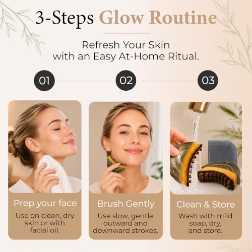 Lymphatic Contour Face Brush, Facial Brush for Lymphatic Drainage, Dry Lymphatic Massage Brush, Face Sculpting Brush, Lymphatic Drainage Massager, Contour Face Brush, Face Depuffer, Facial Tool - Image 4