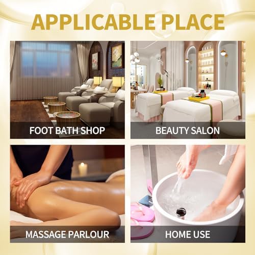 Pedicure Kit Foot Soak Set: Bubble Salt, Sugar Scrub, Massage Mask, Massage Lotion in a Box, 4 Step Foot Spa Kit for Dry Feet,Tired Feet (3 Set Honey flower) - Image 5