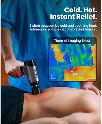 BOB AND BRAD T2 Pro Deep Tissue Massage Gun with Heat & Cold, Percussion - Image 3