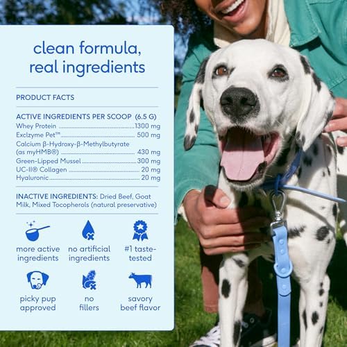 Native Pet Hip and Joint Supplement Dogs - Powder with UC-II Collagen and HMB - Senior and Large Breed Dog Joint Support - Made in USA - 60 Scoops - Image 6