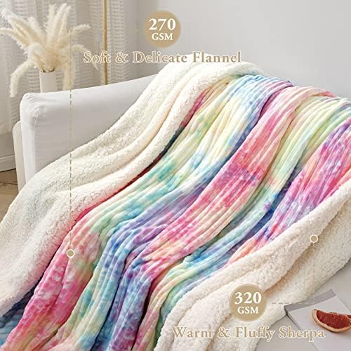 LBRO2M Sherpa Fleece Bed Blanket Super Soft Plush Warm Throw Queen 90"X90" - Image 3