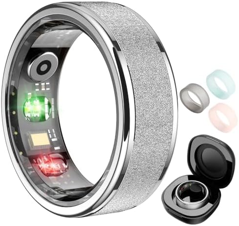 COLMI R10 Smart Ring, Sleep Health & Skin Temperature & 5ATM(Silver, 8) by ColmiDirect