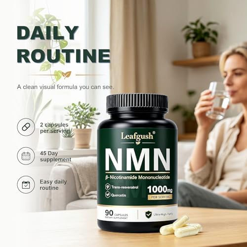NMN Supplement, NAD+ Precursor Support 1000mg 5-in-1 Complex with 600mg Nicotinamide Mononucleotide and TMG 200mg, Trans-Resveratrol, Quercetin, CoQ10 for Cellular Energy, Antioxidant Support - Image 6