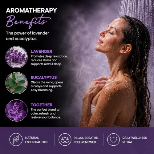 Dermasuri Shower Steamers Aromatherapy, Lavender Eucalyptus Shower Tablets - Image 4