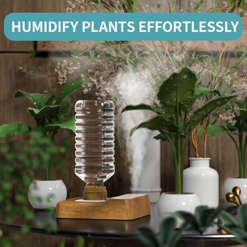 Travel Humidifier, Portable Humidifier for Plants, Bedroom, Office, Hotel or Car, Battery Operated Mini Cool Mist Humidifiers, Quiet 23dB, Auto-off, Night Light & BPA-Free, Wood Grain - Image 4