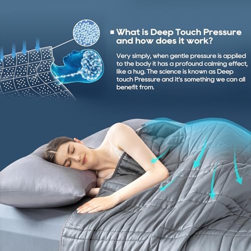 OMYSTYLE King Size Weighted Blanket 20lbs(88''x104'', Double-Sided), Reversible Weighted Blanket with Warm Short Plush and Cool Tencel Fabric for All Season Use - Carry Bag Included - Image 4