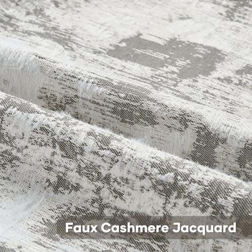FUTEI Pack of 2 Faux Cashmere Throw Pillow Covers 24x24 Inch, Black White - Image 2