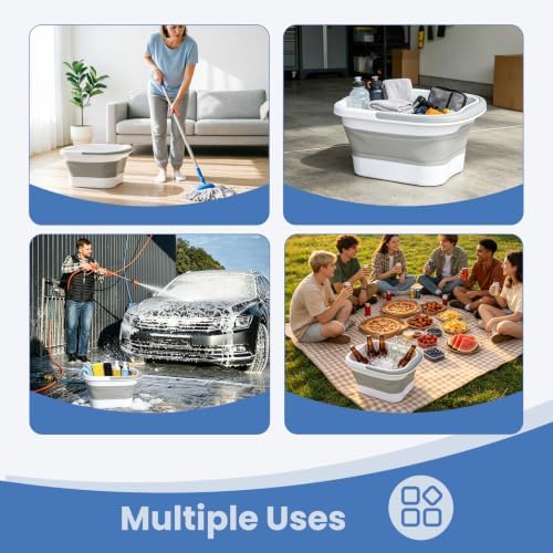 Collapsible Foot Soaking Tub Foot Bath Massage Spa 120 Acupressure Points - Image 7