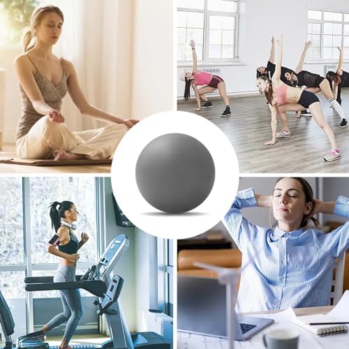 WOVTE Massage Lacrosse Ball for Sore Muscles, Shoulders, Neck, Back, Foot, Body, Deep Tissue, Trigger Point, Muscle Knots, Yoga and Myofascial Release (Grey) - Image 5