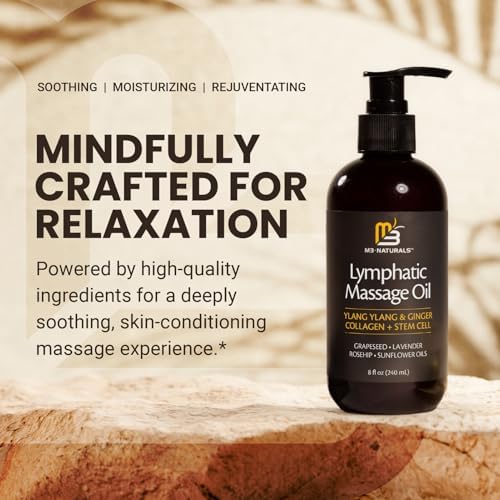 Lymphatic Massage Oil & Lymphatic Drainage Massager Kit, 8 fl oz by M3 - Image 5