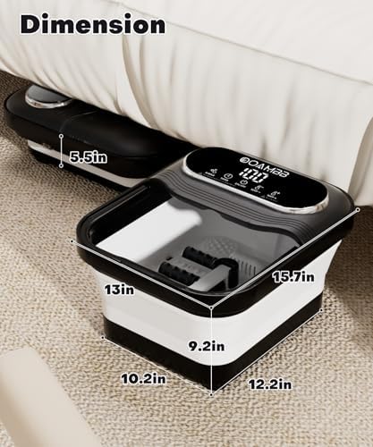 OOAMBB Collapsible Foot Spa with Heat, Bubble, Temp Control, Black - Image 6