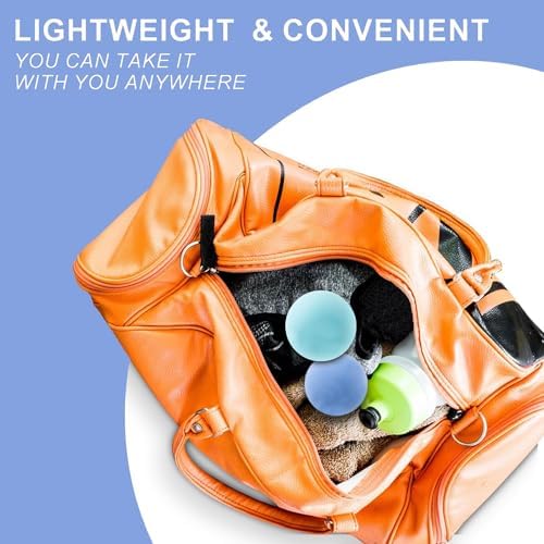 Japanese Craftsmanship Physical Massage Therapy Ball Set - Ideal for Yoga, Deep Tissue Massage,Yoga & Trigger Point Treatments. Set - 2 Extra Firm Balls W/Mesh Bag, Blue - Image 5