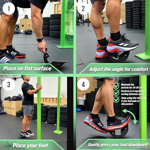 Foot Rocker, Durable Calf Stretcher for Achilles Tendon Relief, Plantar Fasciitis Recovery, and Ankle Pain Support, Calf Exerciser, Foot Stretcher Strengthener, Non-Slip Design for Home, Gym - Image 2