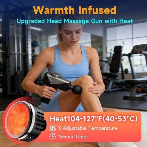 Massage Gun with Heat, Powerful Warming Massage, Home & Travel - Image 4