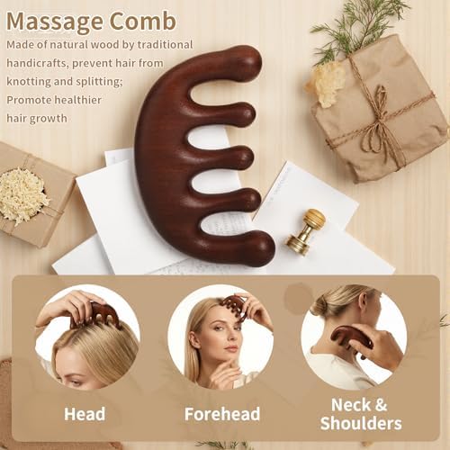 Self Care Gifts Baskets for Women, Spa Care Package for Women, Birthday Gift Get Well Soon Gifts Thinking of You Gift Baskets Summer Home Spa Set with Bonnet & Massgae Comb for Mom Friends, Brown - Image 5