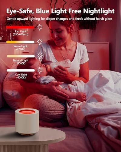 Red Light Therapy White Noise Sleep Sound Machine for Baby - Image 7