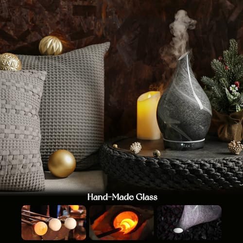 Porseme Essential Oil Diffuser 280ml Handmade Glass Diffuser 7H Runtime - Image 5