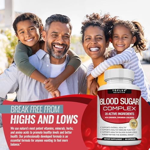 Blood Sugar Complex Supplement - Supports Healthy Blood Sugar Levels Already Within Normal Range All Natural with Cinnamon, Bitter Melon, Chromium, Mulberry, Alpha Lipoic Acid, Non-GMO, 60 Capsules - Image 5