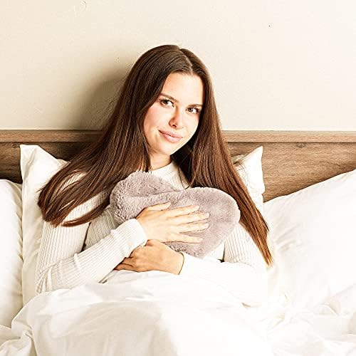 Bucky Hot & Cold Therapy Spa Collection, Ultra Luxe Heart Warmer, Plush Gray - Image 5