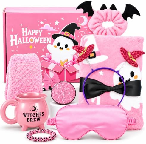 10 Pcs Pink Boo Basket Stuffers Halloween Spooky Birthday Gifts for Women by Lonfliness