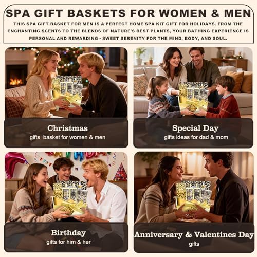 Spa Gift Basket, Spa Kit for Women, Honey & Almond Bath & Body Gift Set - Image 5