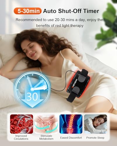 Infrared Red Light Therapy for Body, Red Light Therapy Pad with 660nm Redlight & 850nm Infrared Light Therapy Belt for Lower Back Neck Knee Feet - Image 3