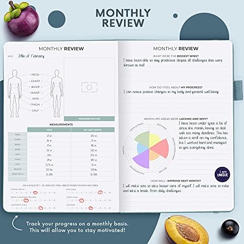 Clever Fox Wellness Planner & Food Journal for Weight Loss, A5 Aquamarine - Image 6