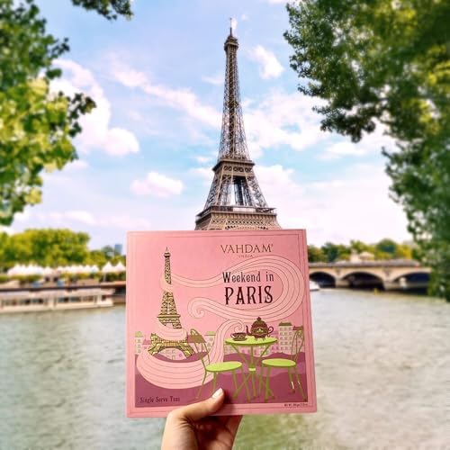 VAHDAM, Weekend in Paris Tea Gift Set - 9 Assorted Teas | Travel Edition Gift Box | Natural Ingredients Luxury Tea Set | Gluten Free, Non-GMO - Image 3