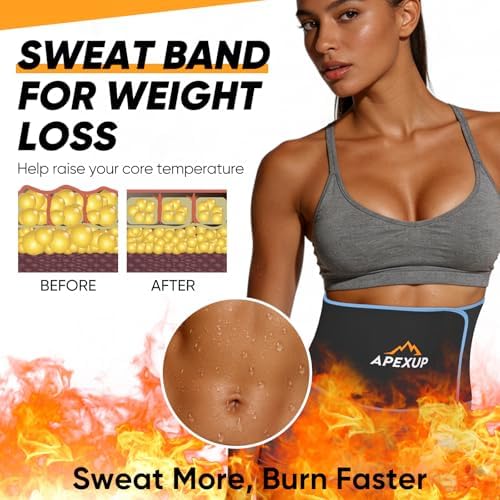 APEXUP Waist Trainer for Women Lower Belly Fat, Men Sweat Band, Stomach Wrap, Waist Trimmer with Removable Lumbar Support - Image 2