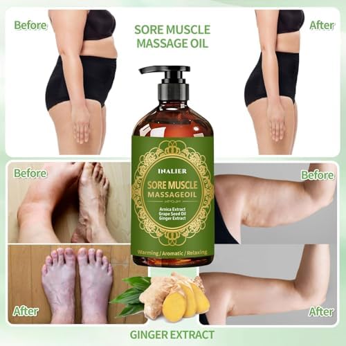 Massage Oil for Massage Therapy,3 Pack Cellulite Massage Oil,Sore Muscle Arnica Oil & Lavender Massage Body Oil with Massage Ball & Thumb Saver Tool,Mens Gifts,Birthday Gifts for Women and Men - Image 5