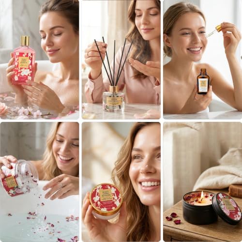 Spa Gifts for Mom - 30Pcs Luxurious Rose Spa Gift Baskets for Women - Image 5