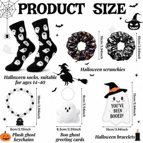 9 Pcs Boo Basket Stuffers for Women, Halloween Spooky Gifts, Bat - Image 5