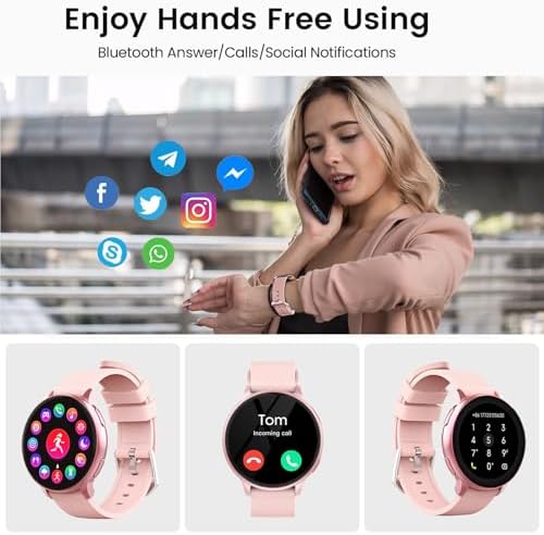 Smart Watch for Men Women Fitness Tracker with 100+ Sport Modes,Activity Trackers for iOS/Android Waterproof/Heart Rate/Sleep/Steps Monitor/Pedometer Monitor Monitor (Pink) - Image 4