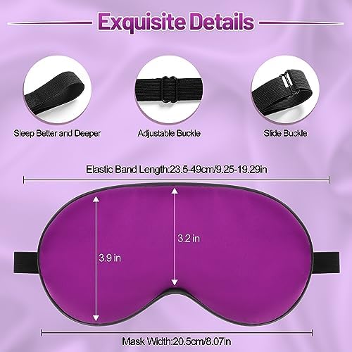 Silk Sleep Mask, Blackout Eye Mask for Sleeping with Adjustable Strap - Image 3