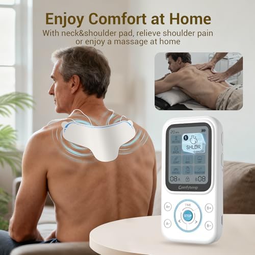 Comfytemp TENS Unit with Specialized Pads for Lower Back & Neck Shoulder Pain Relief, Easy-to-Use TENS Unit Muscle Stimulator with Large Display, Portable Dual Channel TENS Machine with Carrying Case - Image 5
