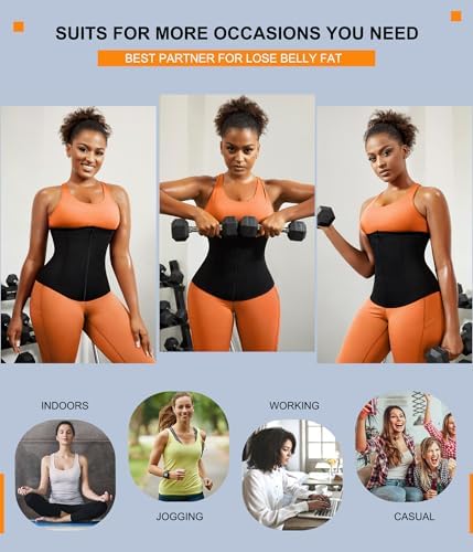 TrainingGirl Waist Trainer for Women Working Out Trimmer Sweat Belly Band - Image 6