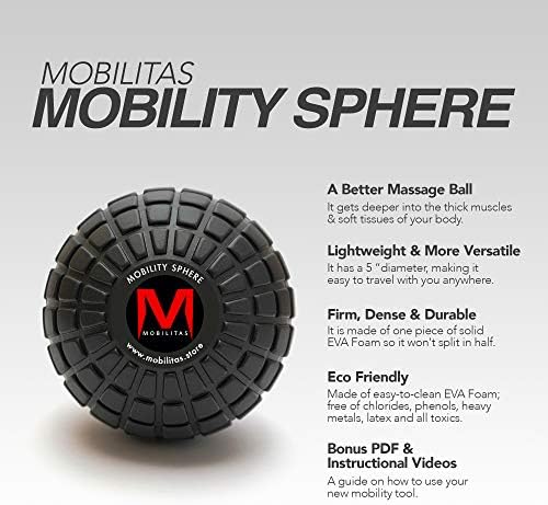 Mobility Sphere - 5 Inch Large Massage Ball Roller, Myofascial Release Ball & Psoas Release Tool - Trigger Point Massage Tool, Foam Roller Mobility for Muscle Recovery - Image 2