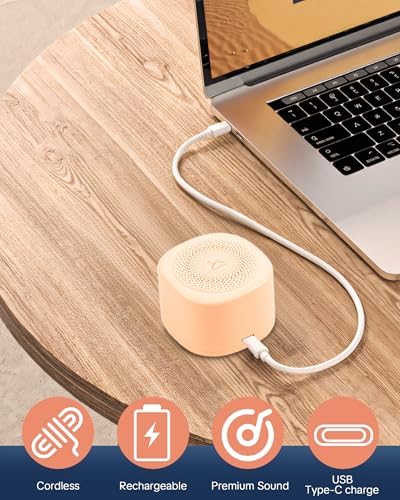 Travel White Noise Sound Machine 20 Sounds, Portable Sound Machine for Adults Sleep, Mini Sleep Aid with Adjustable Volume, 3 Timers, Colorful Night Light, Rechargeable for Baby, Home, Registry Gift - Image 6