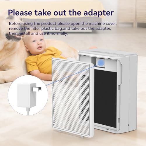 YARIKI Air Purifiers for Home Pets Covers Up to 1500 Sq Ft,H13 Hepa Filter with Washable Pre-Filter,Pet Hair Dander Smoke Air Cleaner,22 dB Quiet Sleep for Living Room Bedroom Kitchen,P280 (White) - Image 6